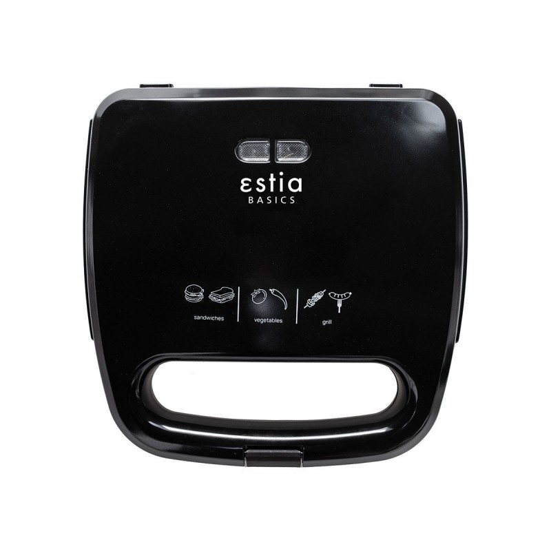 Estia Τοστιέρα 2 Θέσεων 750W Μαύρη (06-10027)